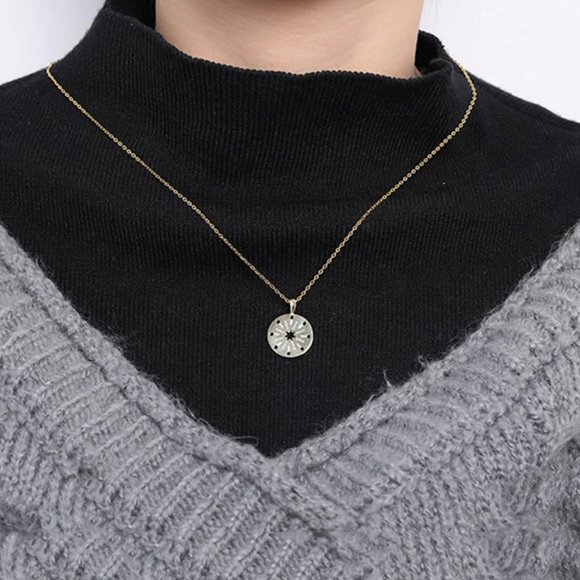 18K Gold Starlight Gold Pendant Necklace - Picture 8 of 14